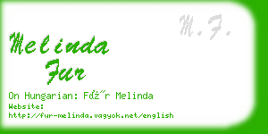 melinda fur business card